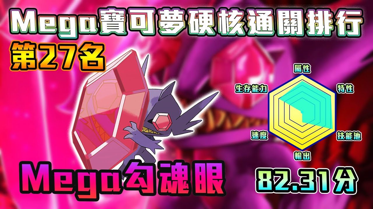 最陽光的大暖男，每天日行一善的Mega勾魂眼！【Mega寶可夢硬核PVE排行榜No.27】