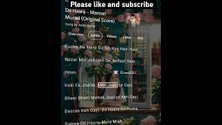 dil haara ost mannat murad #audio #status#tiktok#viralvideo#shorts #trending#viralshorts#ytshorts