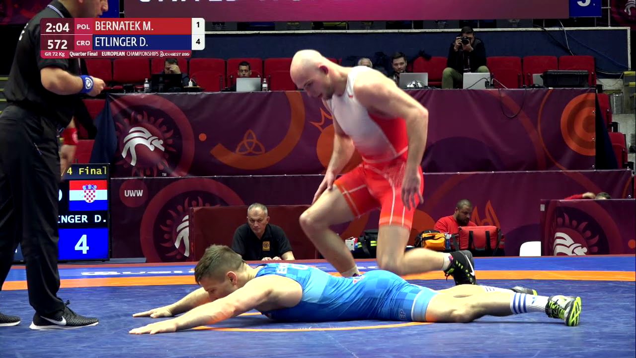 1/4 GR - 72 kg: M. BERNATEK (POL) v. D. ETLINGER (CRO)