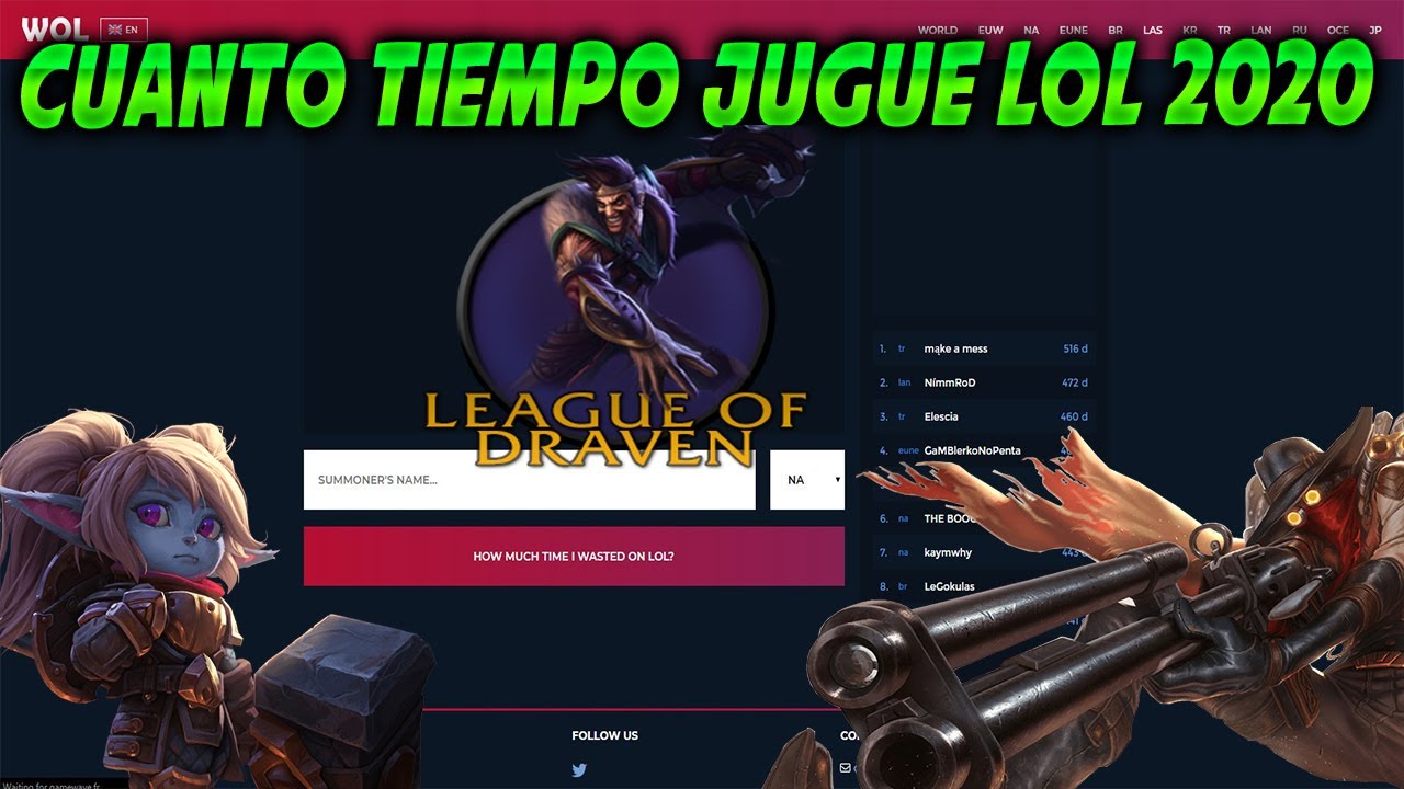 CÓMO SABER cuantas horas JUGUÉ en el LOL 2020 - YouTube