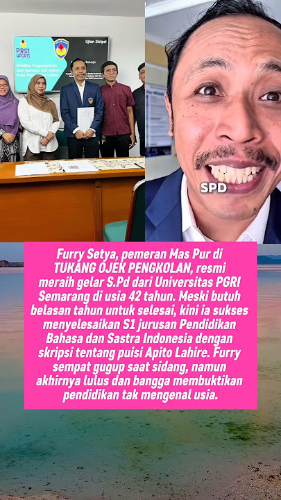 Furry Setya, also known as Mas Pur, finally completed his undergraduate studies in language and r...
