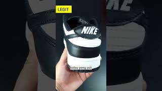 SHORT BEDAIN NIKE DUNK LOW PANDA BLACK WHITE ASLI DAN PALSU