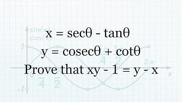 x=secθ - tanθ|y=cscθ+cotθ|xy+1=y-x| #themathprofessor  #jeemains2024  #cbse #trigonometry #maths