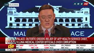 Fuming Duterte fires military health officers over alleged corruption