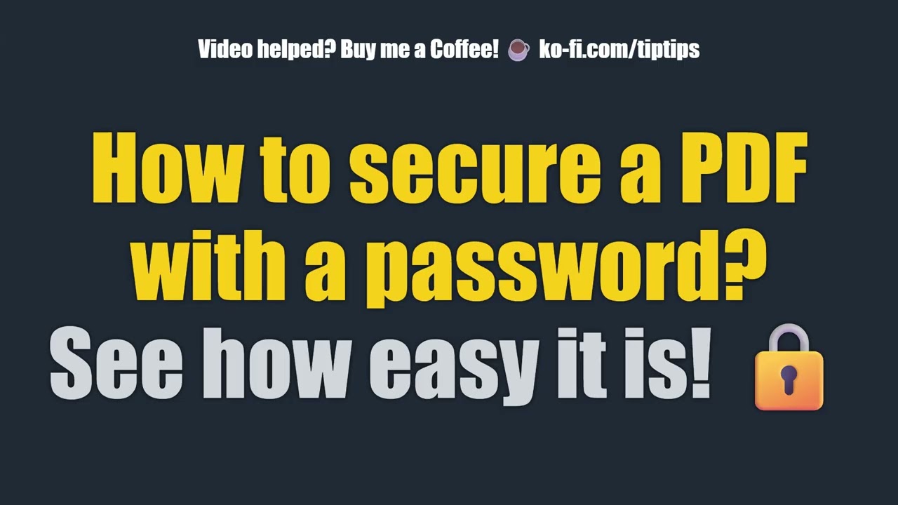 How to secure a PDF with a password? See how easy it is! 🔒