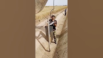 construction work techniques using excavators to make irrigation channels #shorts