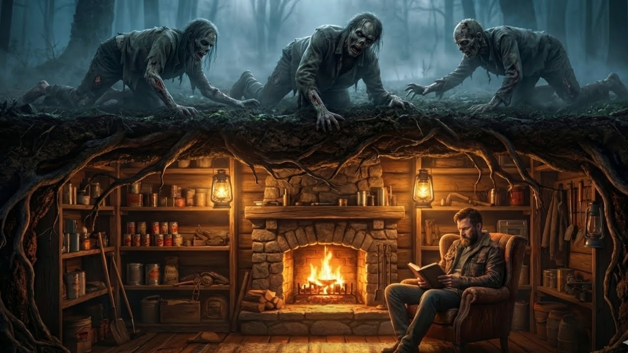 I Built an Invisible Underground House to Survive a Zombie Apocalypse ASMR