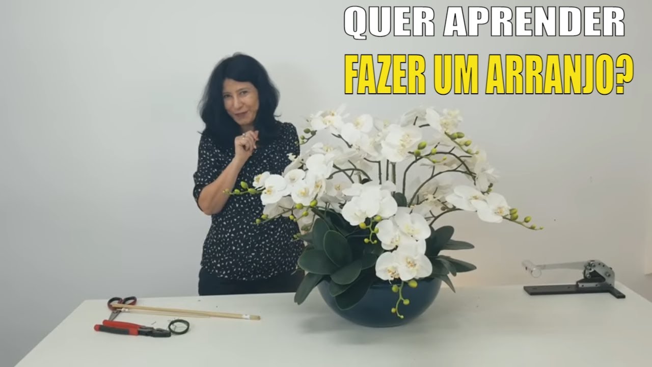 Como Fazer um Lindo Arranjo de Orquideas Artificiais para Igreja ou Festa