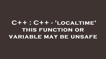 C++ : C++ - 