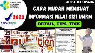 NUTRITIONAL VALUE INFORMATION HOW TO READ & MAKE | TIPS, INFORMATION TUTORIALS NUTRITIONAL VALUE