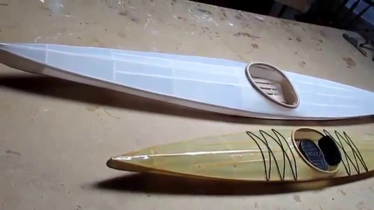 55" &amp; 40" Skin on frame kayak model kit - YouTube