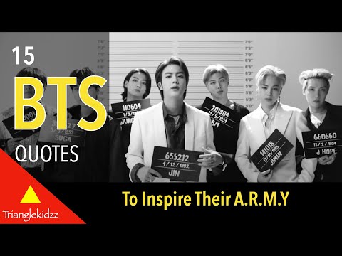 BTS Quotes to Inspire their A.R.M.Y  😎  💜 | 방탄 소년단 따옴표 | TriangleKidzz