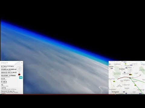LIVE SPACE FLIGHT - real-time video of a camera launched to the edge of space