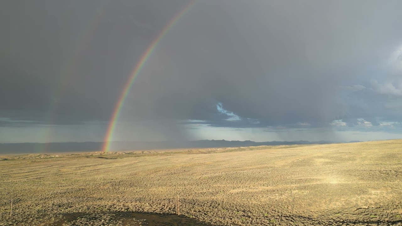 Sand Wash Basin, Northwest Colorado Thunderstorm & Rainbow