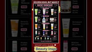 Basic skincare routine under budget 🔆Oily, dry & combination skin sabke liye easy #skincare #routine