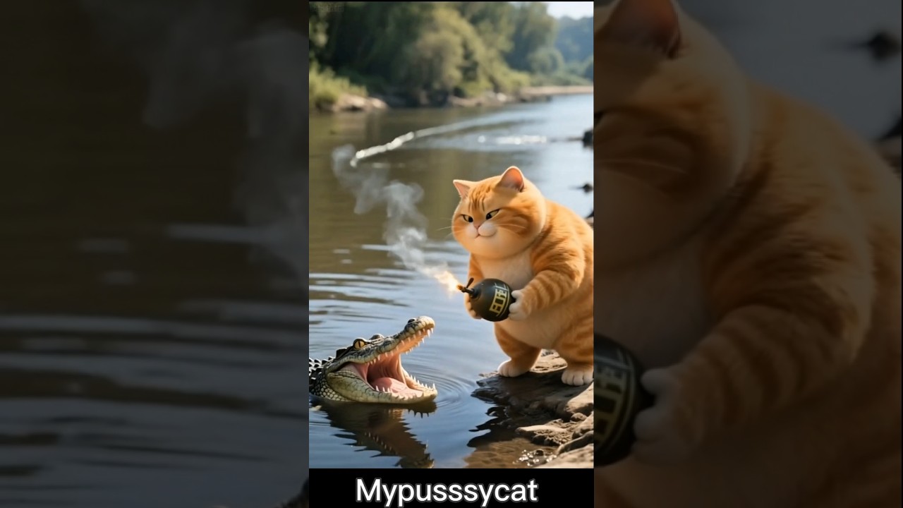 Wild Crocodile Attacks – Cat & Lion in Danger! 