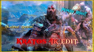 God Of War Edit - Memory Reboot 4K 60Fps 1K Views Special