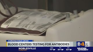 Blood centers testing for antibodies