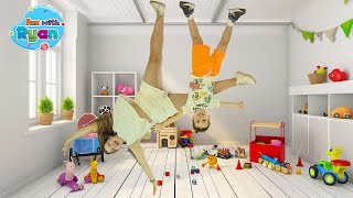 Ryan's Hilarious Adventure in the Upside-Down House! Fun With Ryan