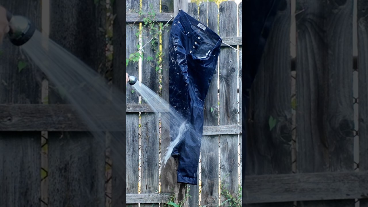 1st wash Naked and Famous elephant 9 weird guy fit 21oz raw denim. 