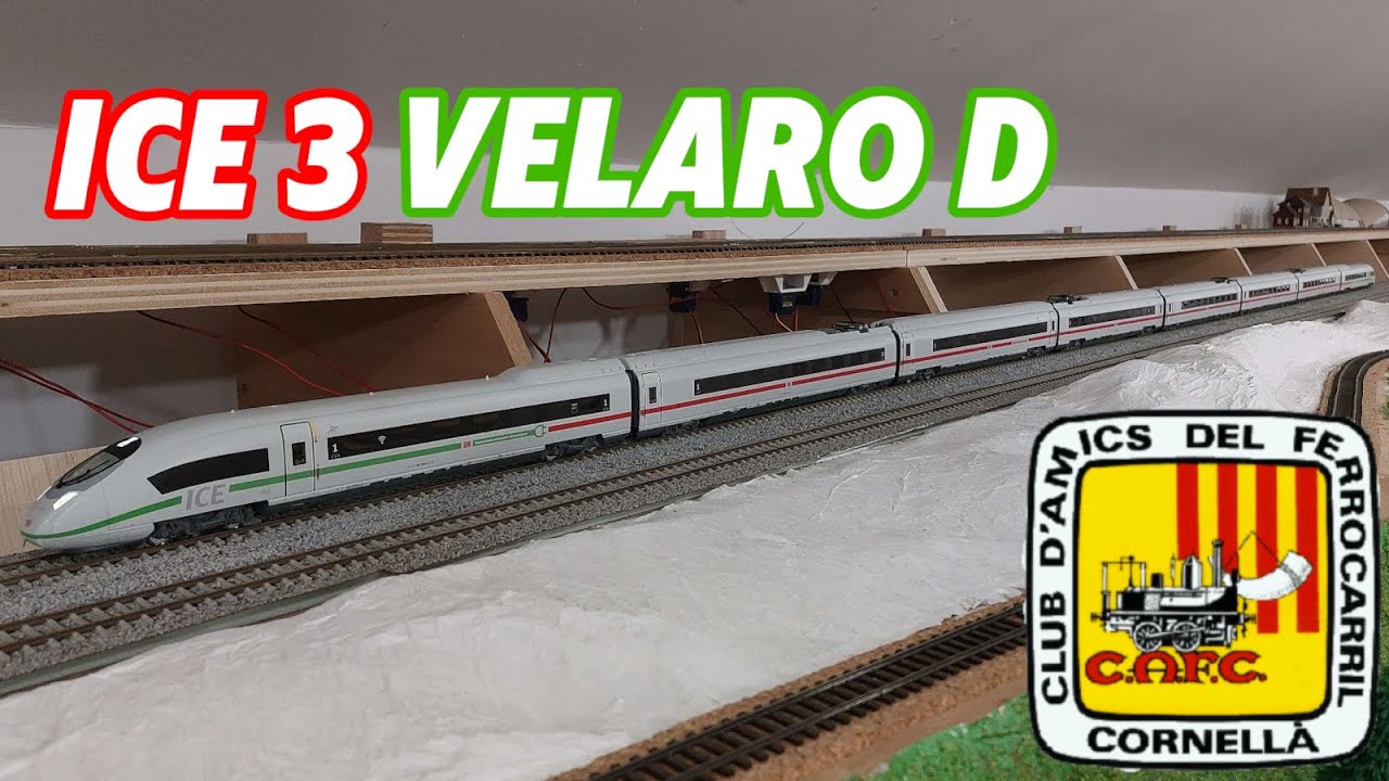 ICE 3 Velaro D BR 407 en H0 (Maqueta Can Mercader)