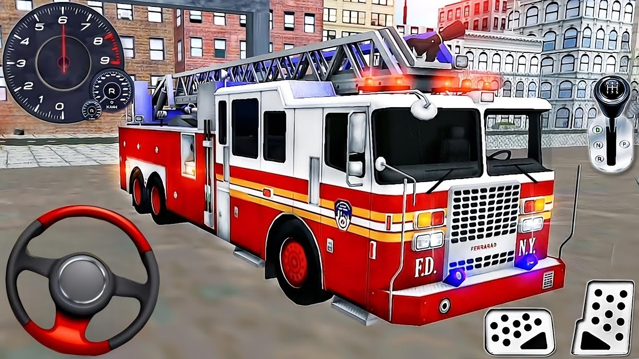 Truck Pemadam Kebakaran Panjang Padamkan Api Besar - Mobil Balap Simulator Android Gameplay