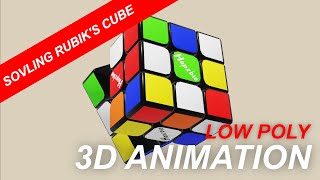 3D 3x3x3 Rubik's Cube Solving Animation with CFOP Method