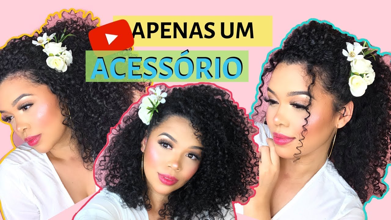 PENTEADO PARA CABELOS CACHEADOS e CRESPOS | Penteado para Noiva Cacheada