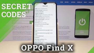 Secret Codes OPPO Find X - Device Test / Hidden Mode