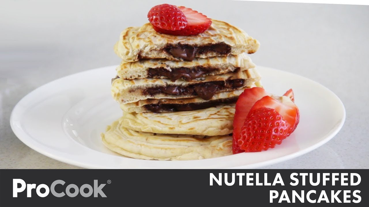 How To Make Nutella Stuffed Pancakes Sweet Treat Recipe Youtube