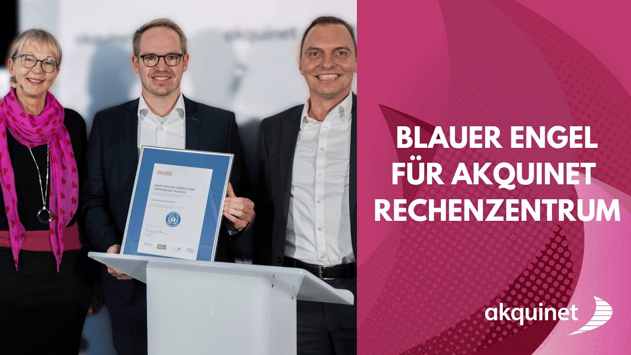 Blauer Engel für AKQUINET Rechenzentrum