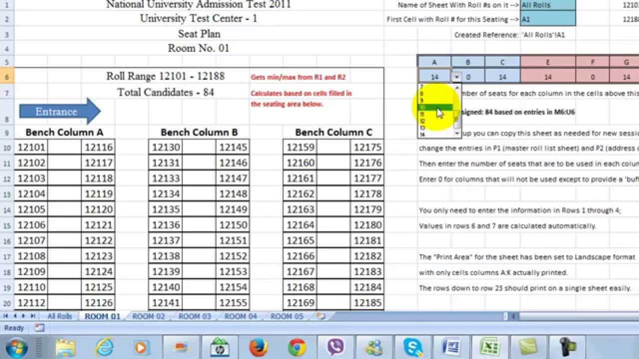 How To Make Seating Chart In Word