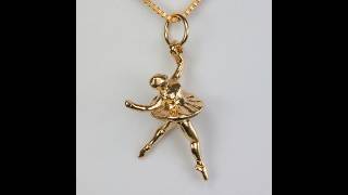 ESTATE - 14K Yellow Gold Ballerina Pendant/Charm