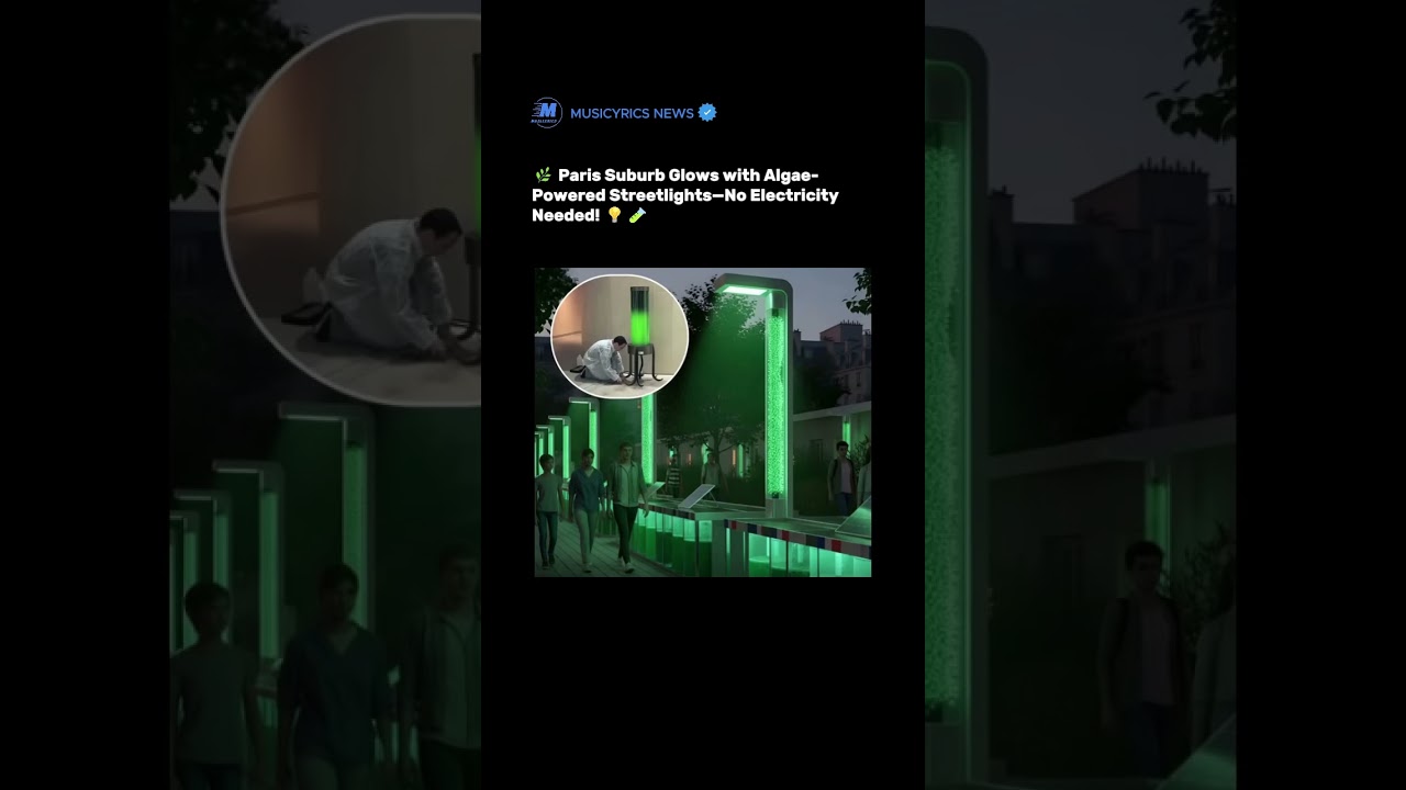 🌿 Paris Suburb Glows with Algae-Powered Streetlights—No Electricity Needed! 💡🧪