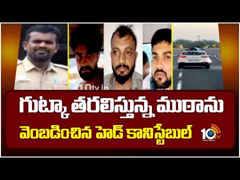 గుట్కా తరలిస్తున్న ముఠాను వెంబడించిన హెడ్ కానిస్టేబుల్ |Head Constable 40KM Chase Gutka Gang Caught - 10TVNEWSTELUGU