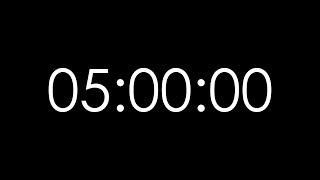5 Hour Timer - Minimal Countdown Timer [Dark Theme | No Sound]