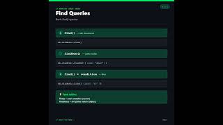 MongoDB Queries Every Developer Should Know 🚀 #shorts