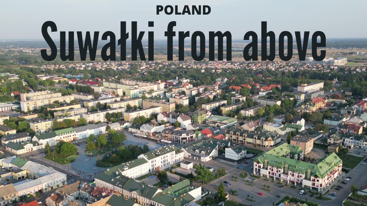 Suwałki from above - 4K drone video