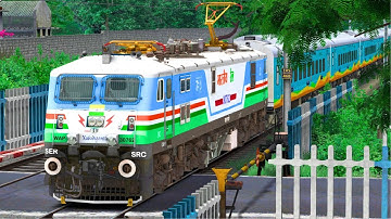 Train High Speed Crossing in Railway Gate | BUMPY RAILROAD Train Simulator | Railworks | NTG GAMING