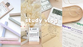 study vlog 🌱🍵 struggling through finals exam week, procrastinating, stu(dying), cramming