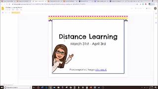 Distance Learning, Week 1