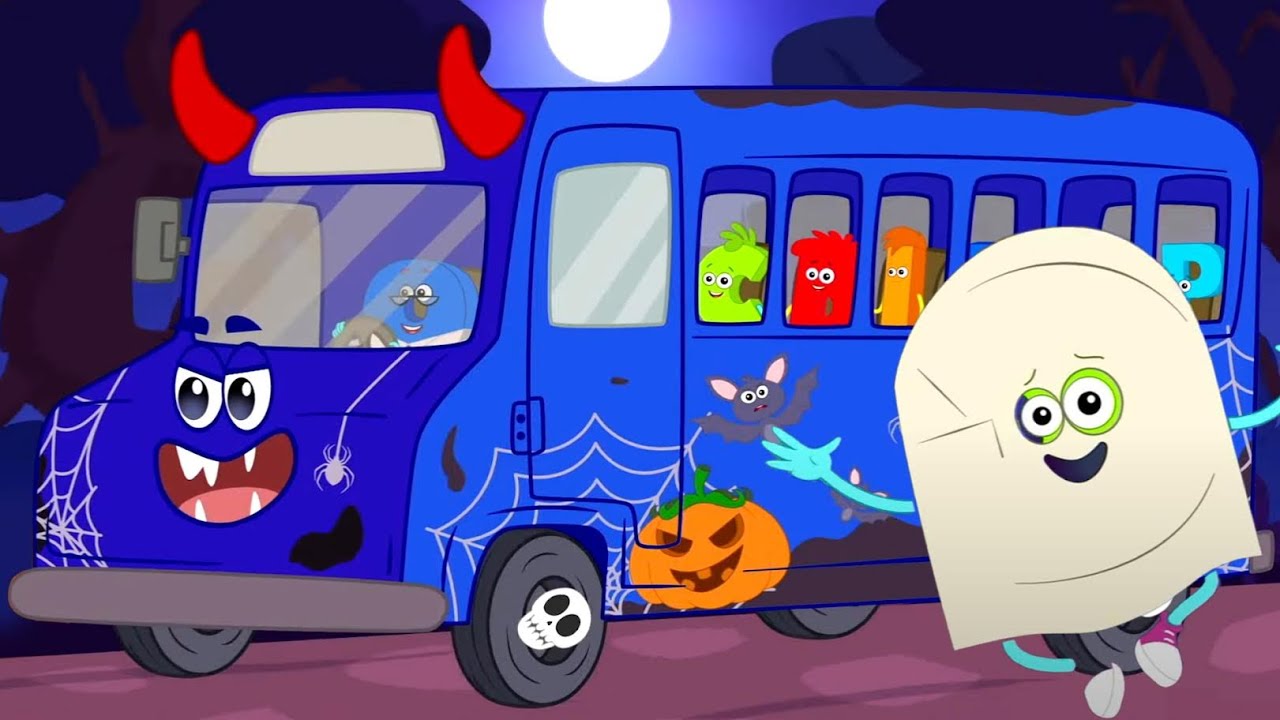 Halloween Wheels On The Bus And More Spooky Rhymes for Kids - YouTube
