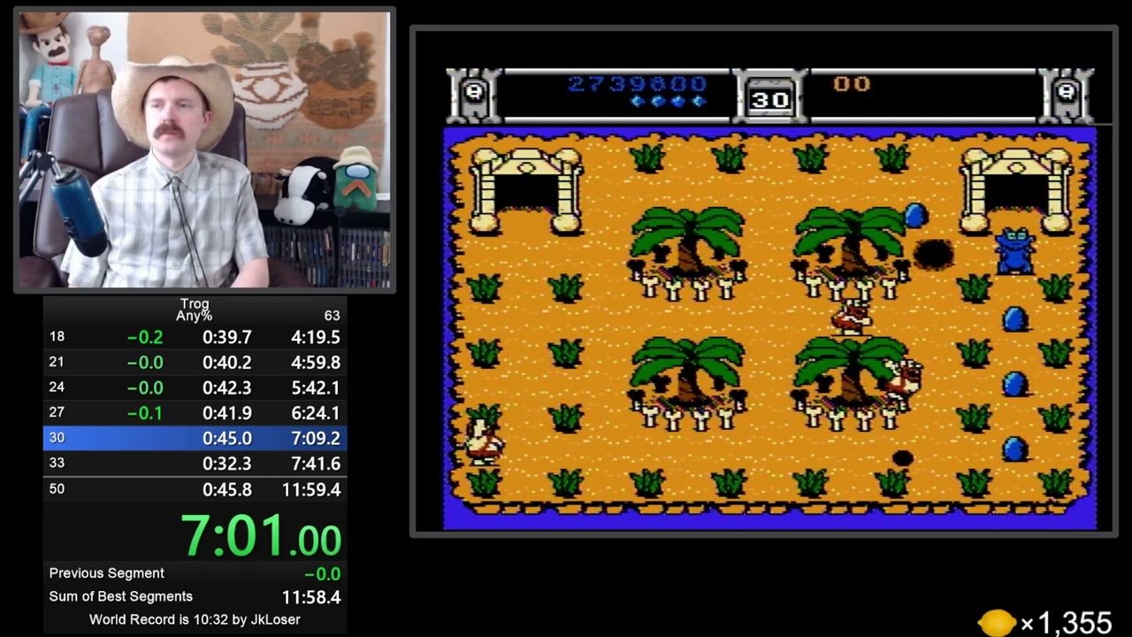 Прохождение Trog (NES) за 