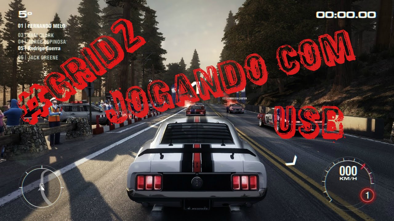 Jogar grid 2 com controle usb youtube