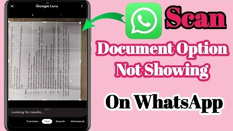 How to Fix Scan A Document Option Not Showing on WhatsApp?