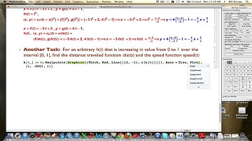 Parametric Curves, Part 12 (distance traveled and speed functions)
