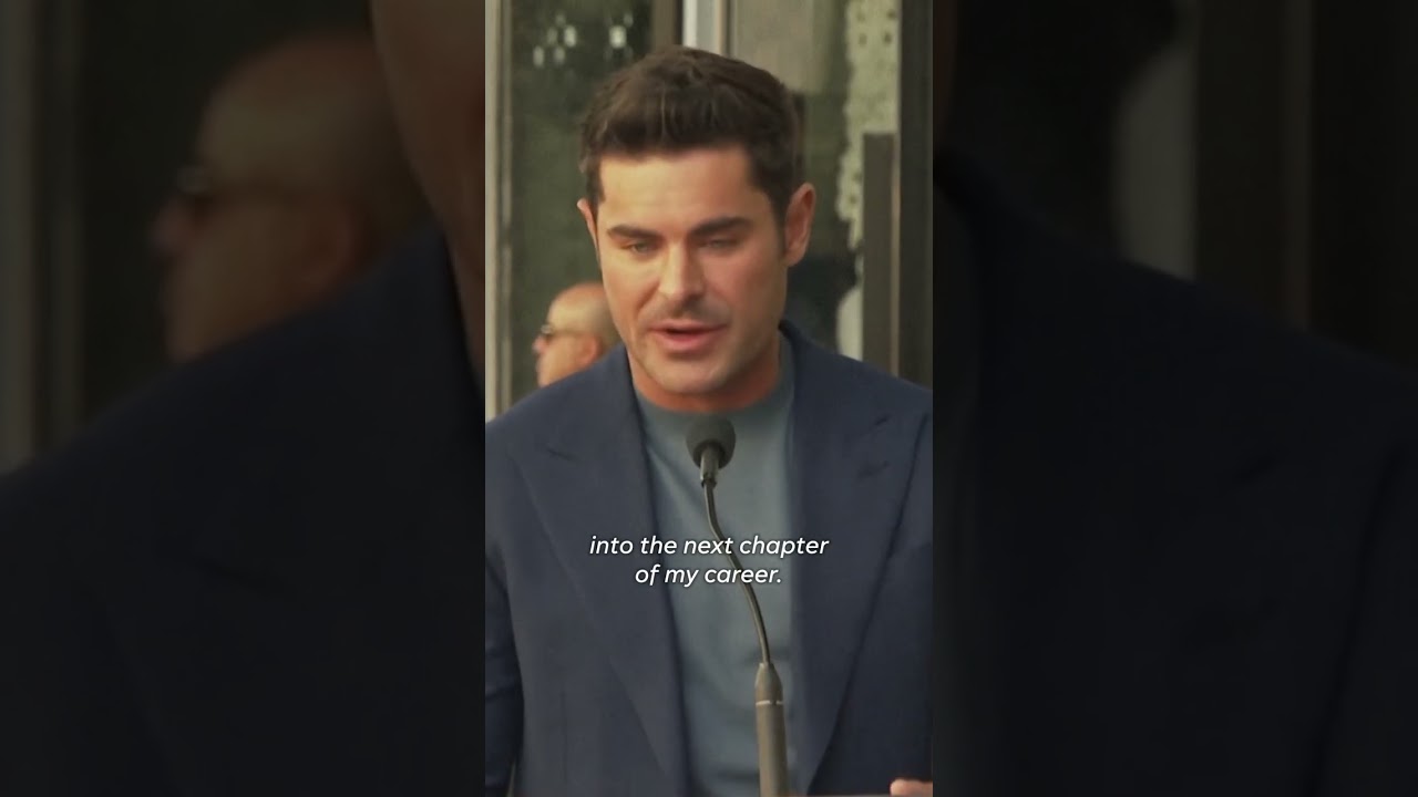 Zac Efron remembers Matthew Perry during Walk of Fame ceremony #Shorts