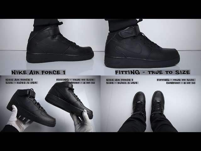 black air force size 8