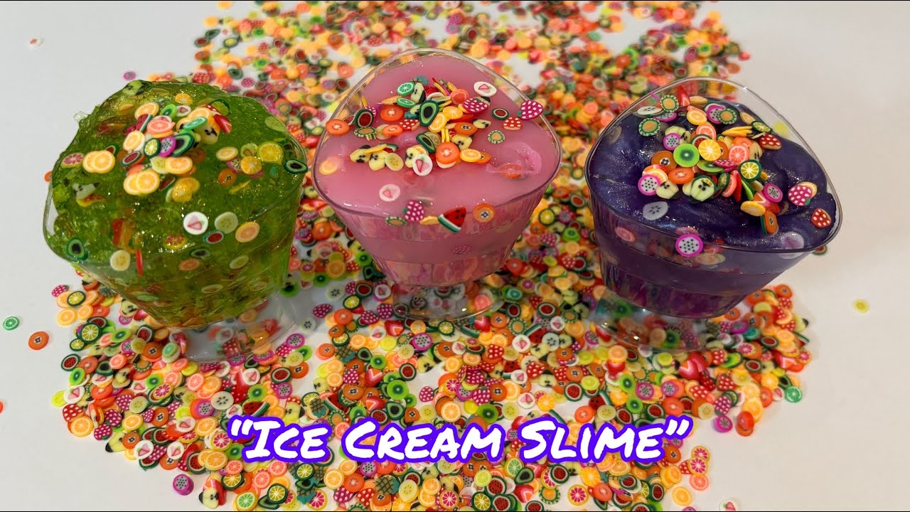 🎧 ASMR Slime🍦Ice Cream Slime✨DIY Slime🌈Slime Challenge😍Slime Mixing 🍒Satisfying Slime❤️Blind Craft❤️