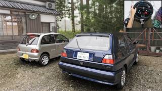 Volkswagen Golf Mk2 Rallye & Subaru Vivio RX-R - Forza Horizon 6 | Logitech g29 gameplay